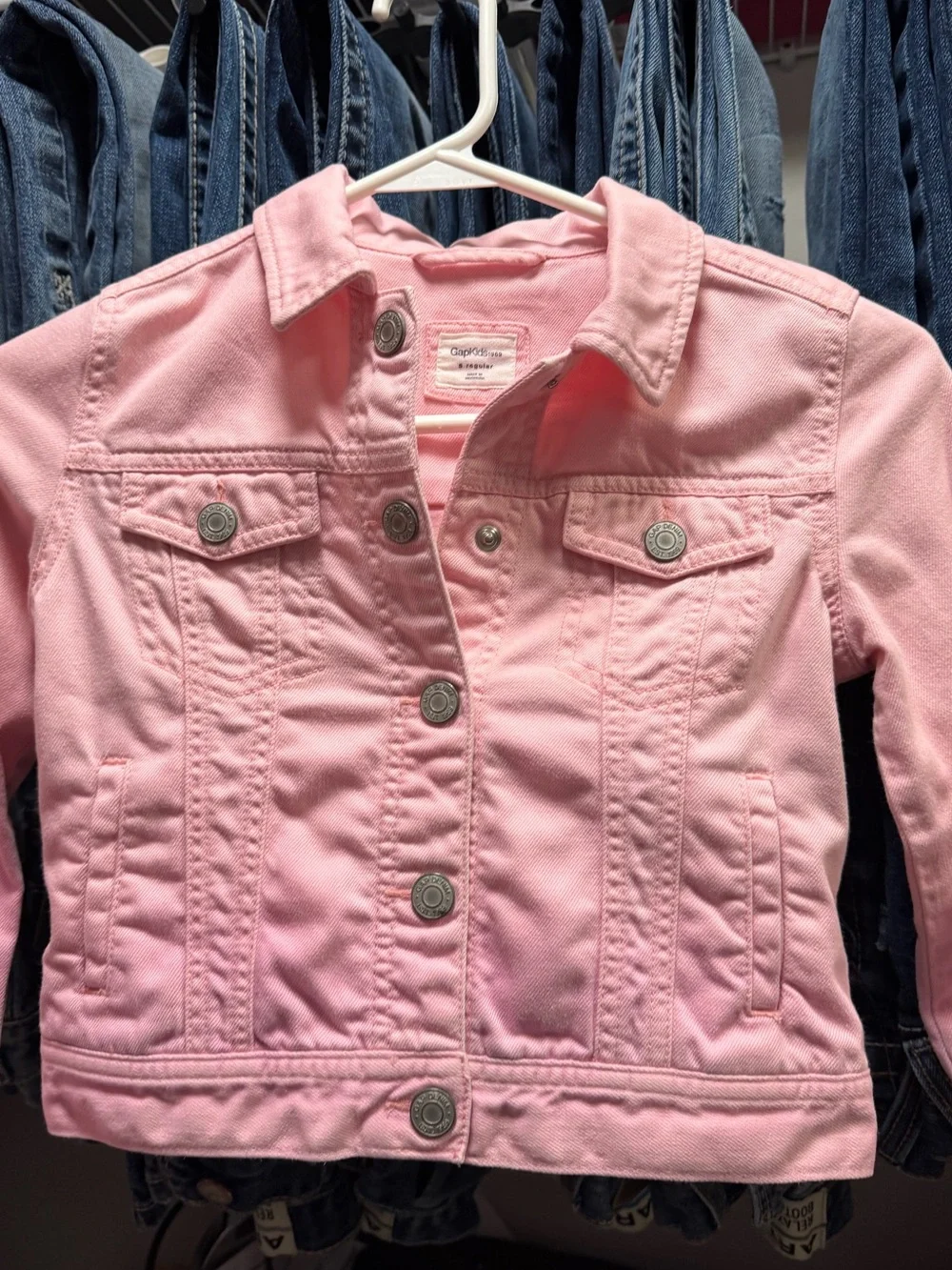 GAP Light Pink Denim Jacket for Girls Size Small